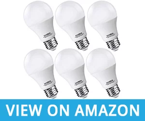 SANSUN A19 LED Bathroom Light Bulbs 60 Watt Equivalent
