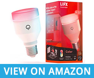 LIFX Color A19 1100 lumens Wi-Fi Smart LED Light Bulb