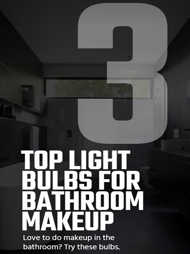 Best light bulb for bathroom makeup Web Story